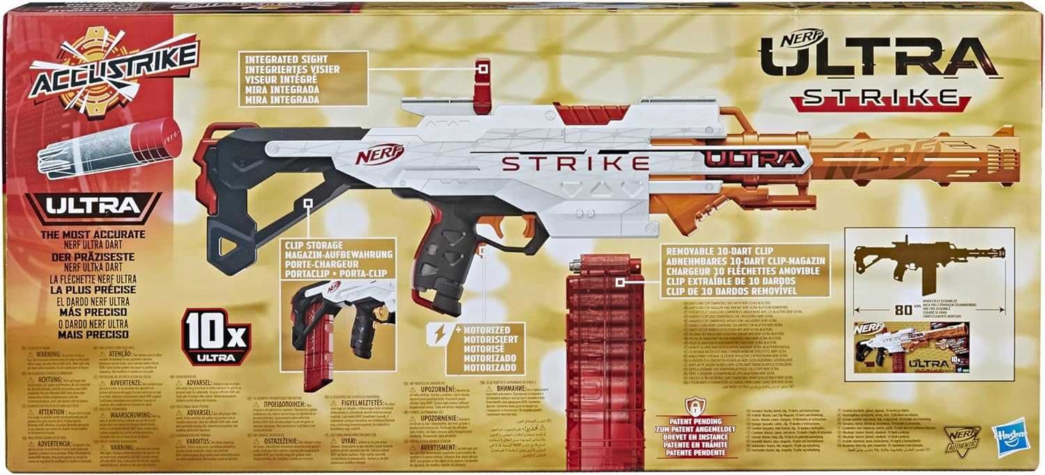 Nerf Ultra Strike Голям Моторизиран Бластер с 10 стрелички Нърф Помпа