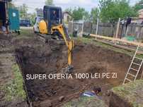 Închiriez miniexcavator bobcat buldoexcavator picon demolari case  fos
