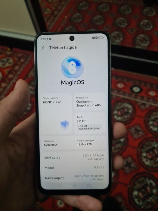 Honor X7c 16/256gb original