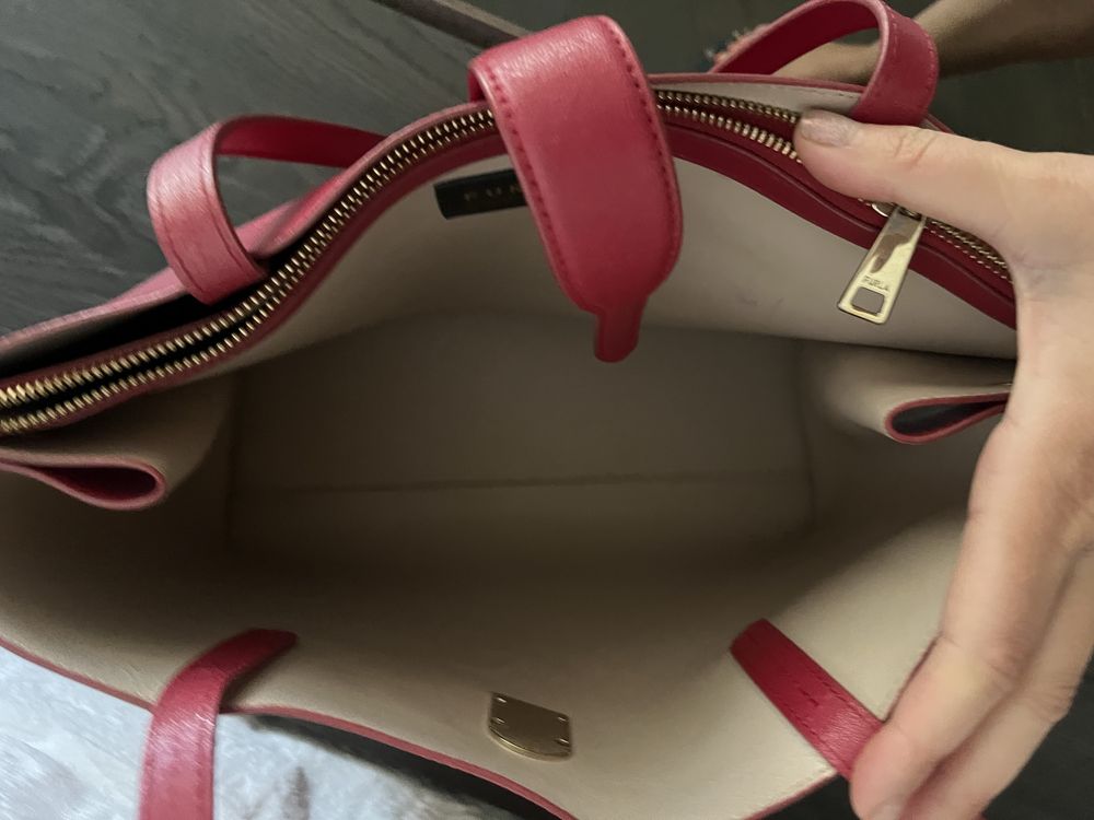 Furla голяма червена чанта