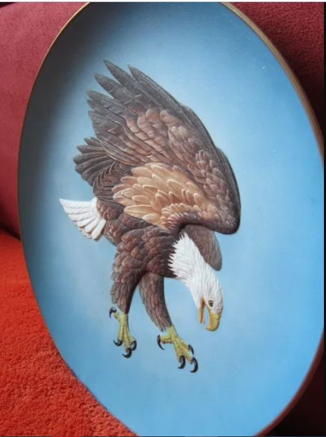 cadou inedit  Rosenthal  plate vintageEagle Vultur 3D Germany 1976