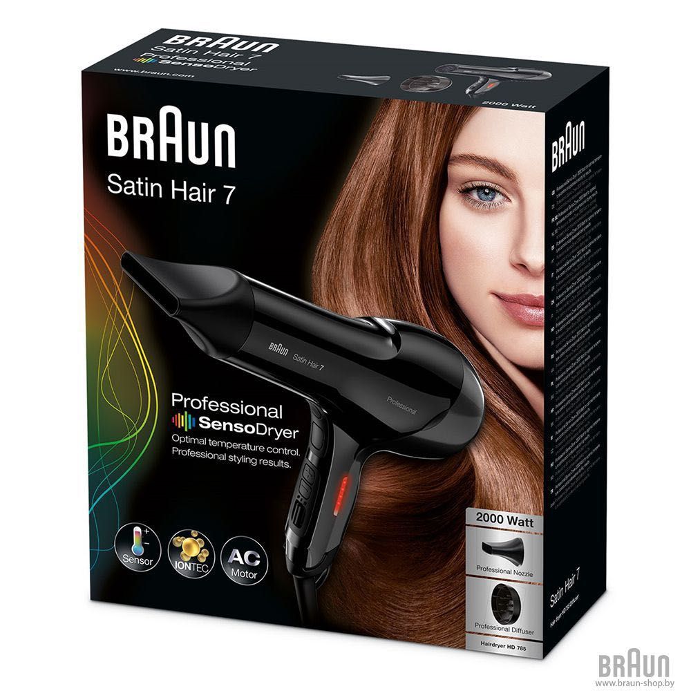 Фен Braun Satin Hair 7 SensoDryer IONTEC HD785 Diffuser