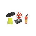 Kit siguranta auto, trusa, 2x triunghiuri, stingator, vesta, saculet