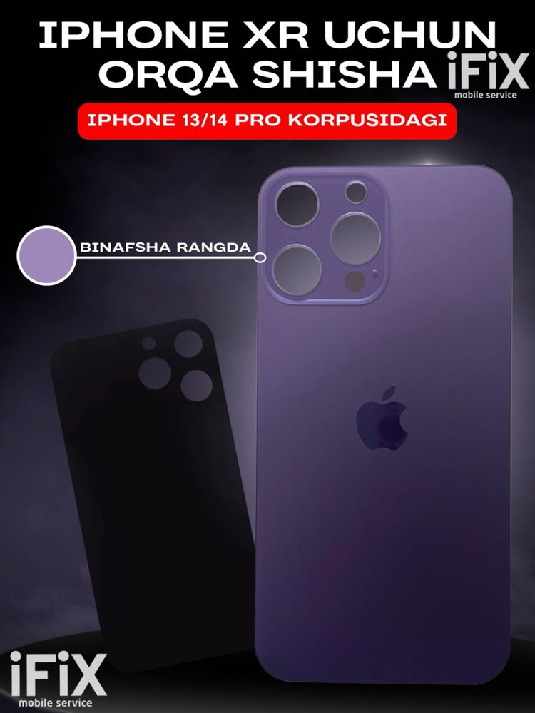 Iphone xr 14-15-16 pro korpus orqa krishkasi