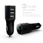 Incarcator rapid masina, 3xUSB, 7.2A, Riida P03