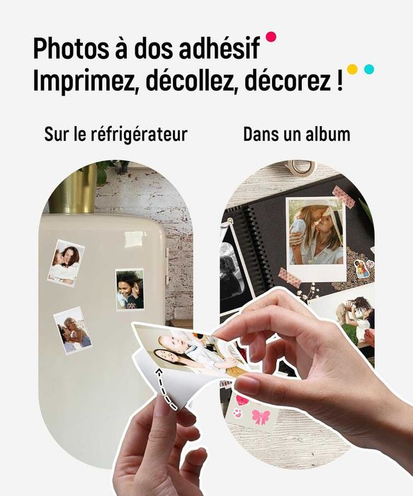 Джобен фотопринтер Liene (за снимки-стикери, с 50 листа)