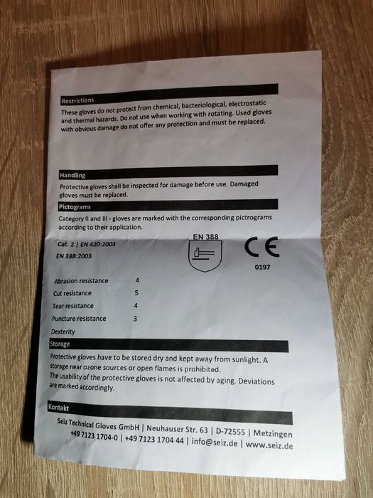 Ръкавици за защита от порязване