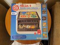Set jocuri de societate 10 in 1 lemn