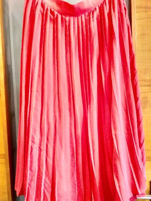 Fusta plisata culoare fuchsia, mas 44, TinaR