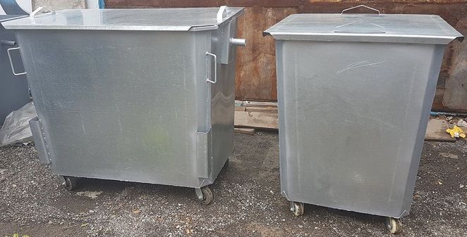 Оцинкованные нержавеющие контейнеры для мусора от 72000 (с НДС)