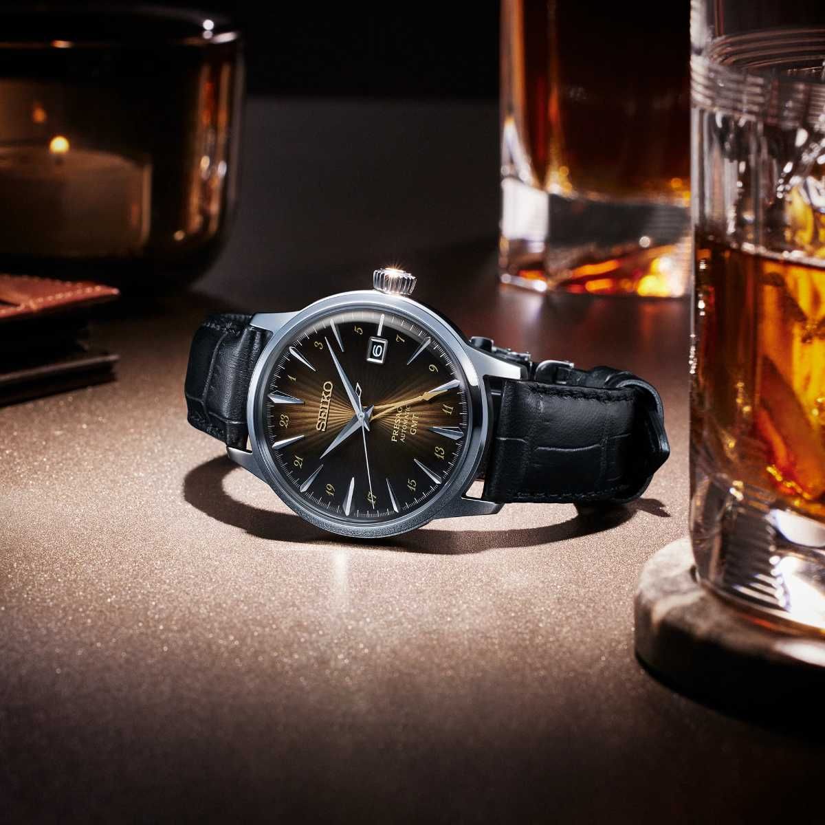 Seiko Presage GMT Cocktail Time “Rusty Nail” SSK039