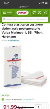 Centura postoperatorie marime 1  65-75 cm Verba Nou