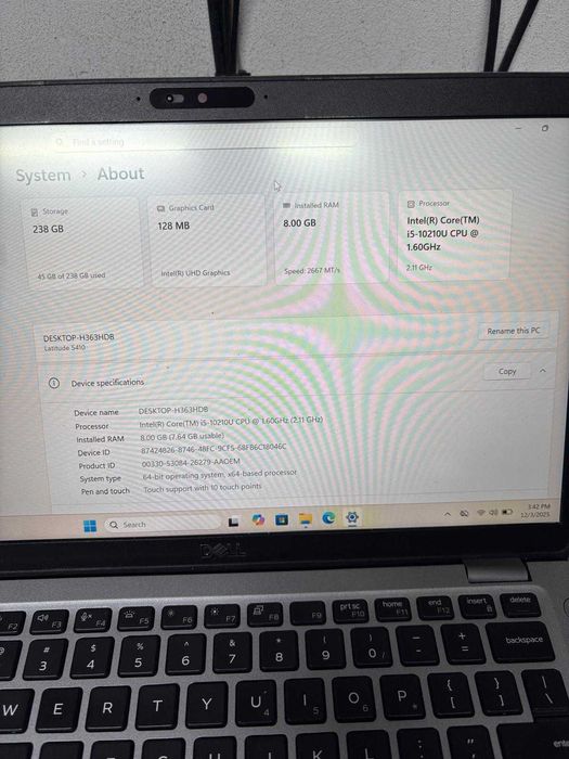 Laptop Dell Latitude 5410 cu procesor i5 8Gb 256Gb Tochscreen