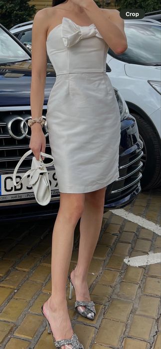 Официална бяла рокля nikole avin