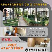 De vânzare apartament cu 2 camere  pe strada Vasile Goldiș!
