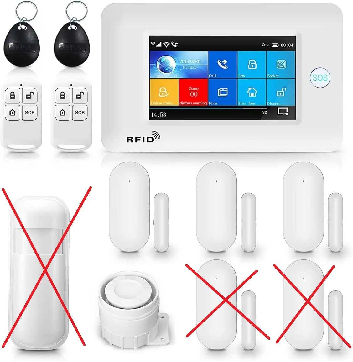 Безжична алармена система – WiFi/GSM/4G, 100 зони
