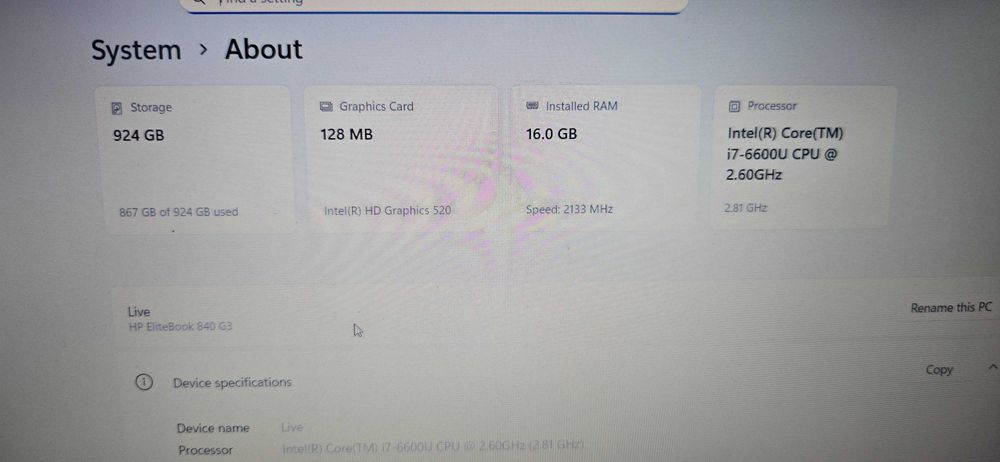 HP Elitebook 840 G3 , 16G Ram , 1T SSD , Windows 11 , 14'