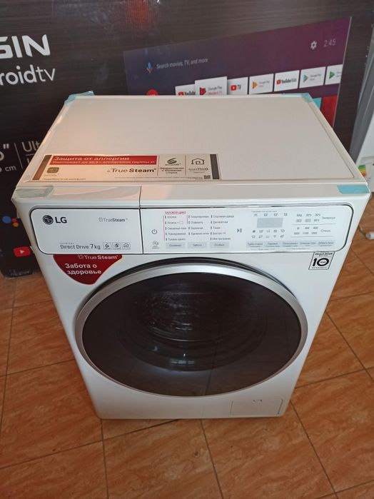 Стиралка автомат модель LG Стиралный DirectDrive Steam Стиралная
