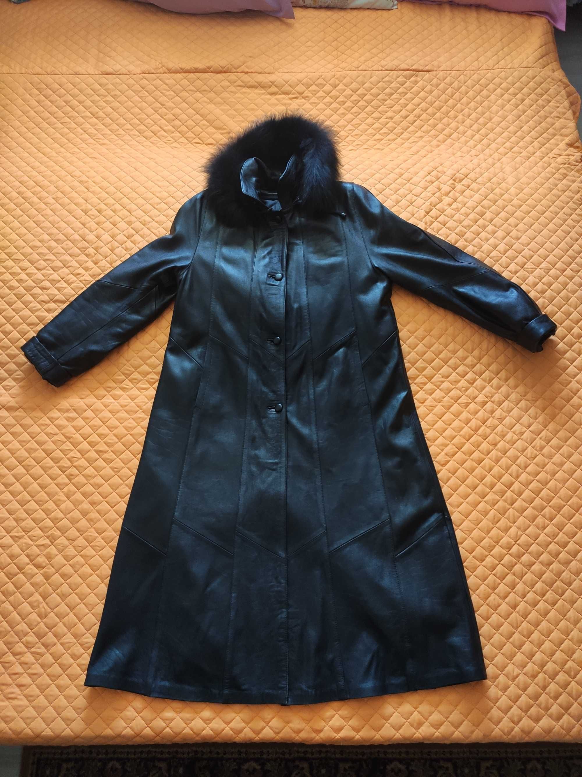 2 X Haina Dama Neagra Piele Naturala Marime 2XL CA NOI