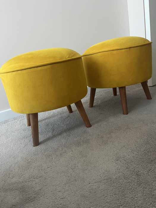 Табуретка цвят горчица