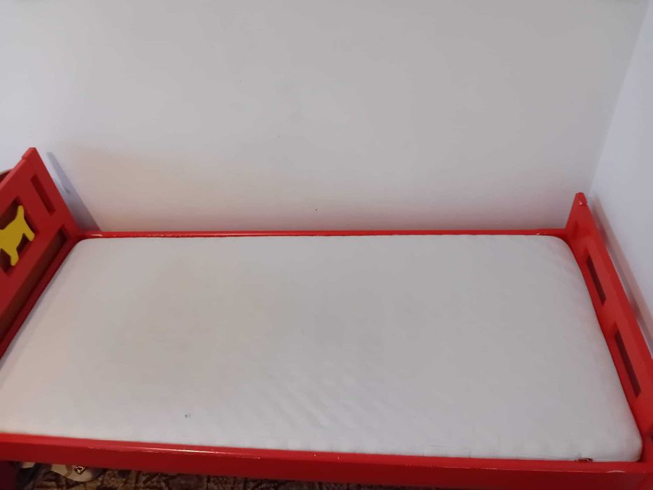 Pat copil, cu somieră, 165x80  + saltea inclusă 160x70