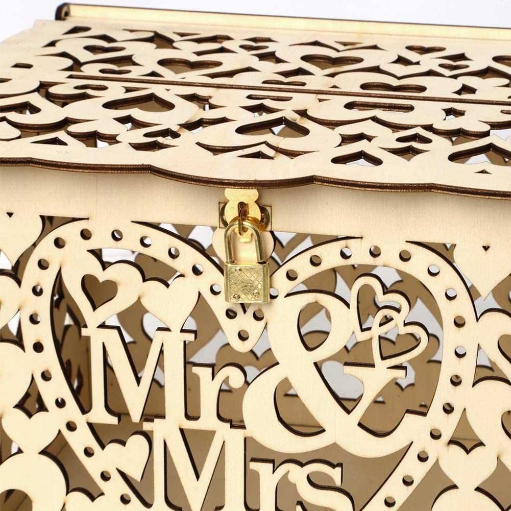 Сватбени дървени кутии за подаръци РУСТИК