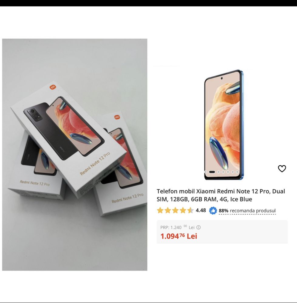 Xiaomi Redmi Note 12 Pro, Dual SIM, 128GB, 6GB RAM