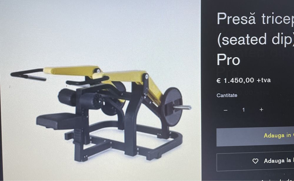 Presa triceps Tech Pro încărcare