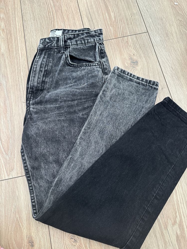 Дънки Bershka черно и сиво