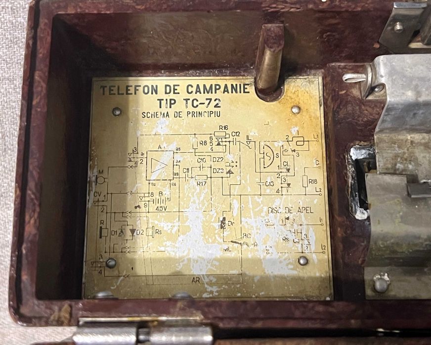 Telefon militar de campanie TC 72 model romanesc complet colectie