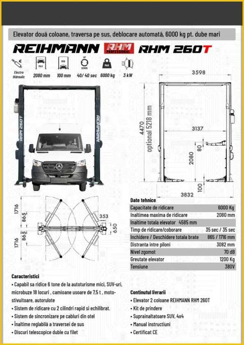 Elevator 2 coloane REIHMANN  6 Tone