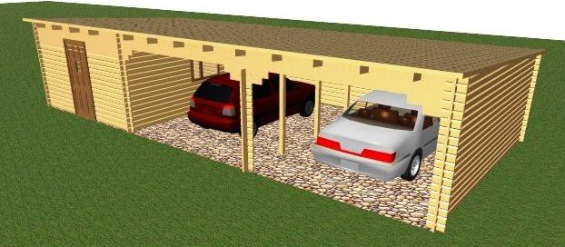 Foișoare garaje auto din lemn de gradina