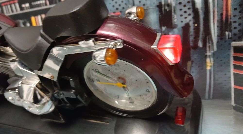 Macheta motocicleta ceas alarmă lumini sunet motor