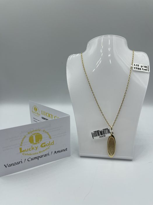 Lant+Pandant Aur 14k / 4,32g+0,94g / 24cm / #46789+46830