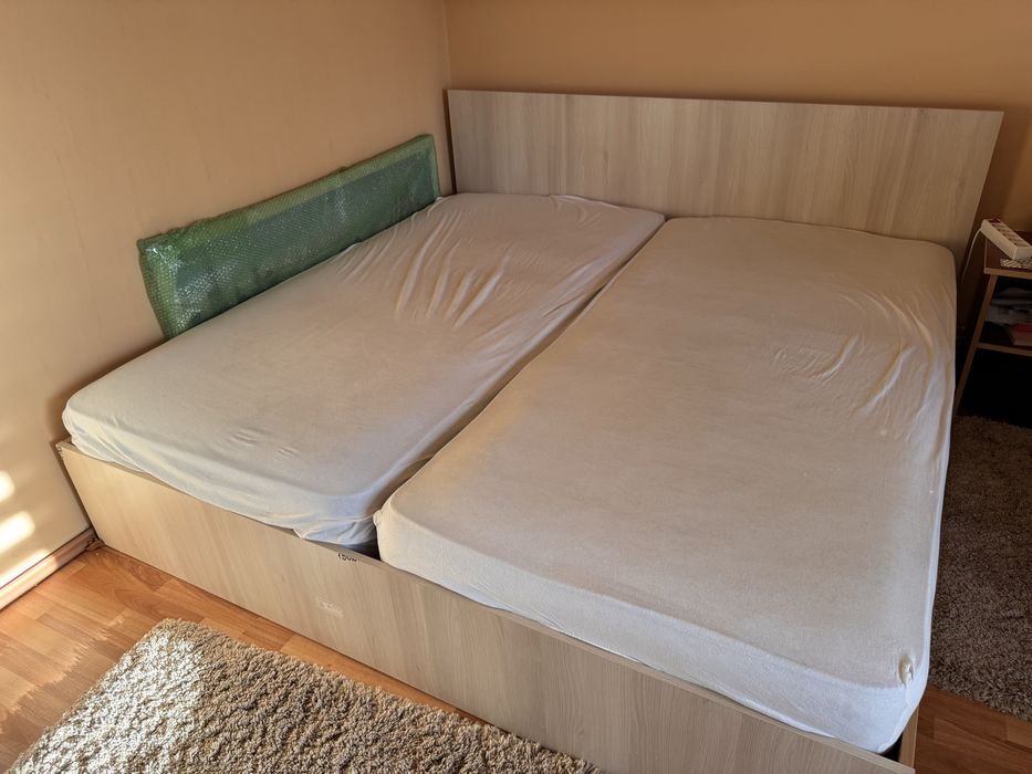 Pat cu saltea 200 x 200