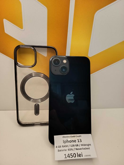 Iphone 13 128GB Midnight/128GB/Neverlocked/Baterie:93% ID:8998
