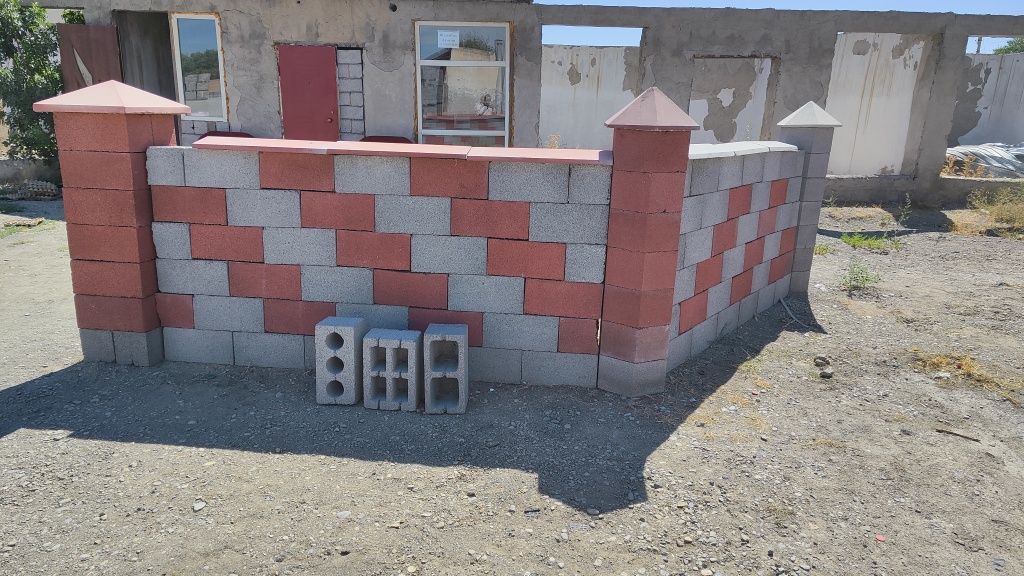 Шлакоблок заборға, үйге
