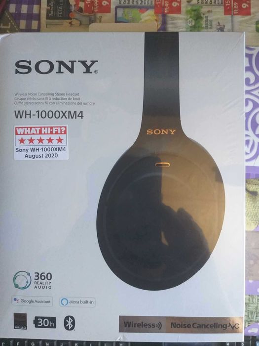 casti wirelles Sony WH - 1000XM4, noi, sigilate, culoare neagra