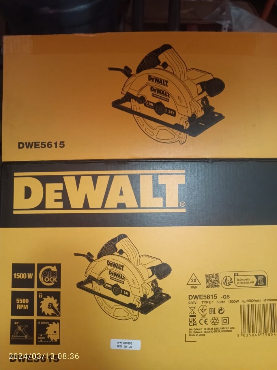 Дисковая пила DeWALT электрическая DWE5615-QS