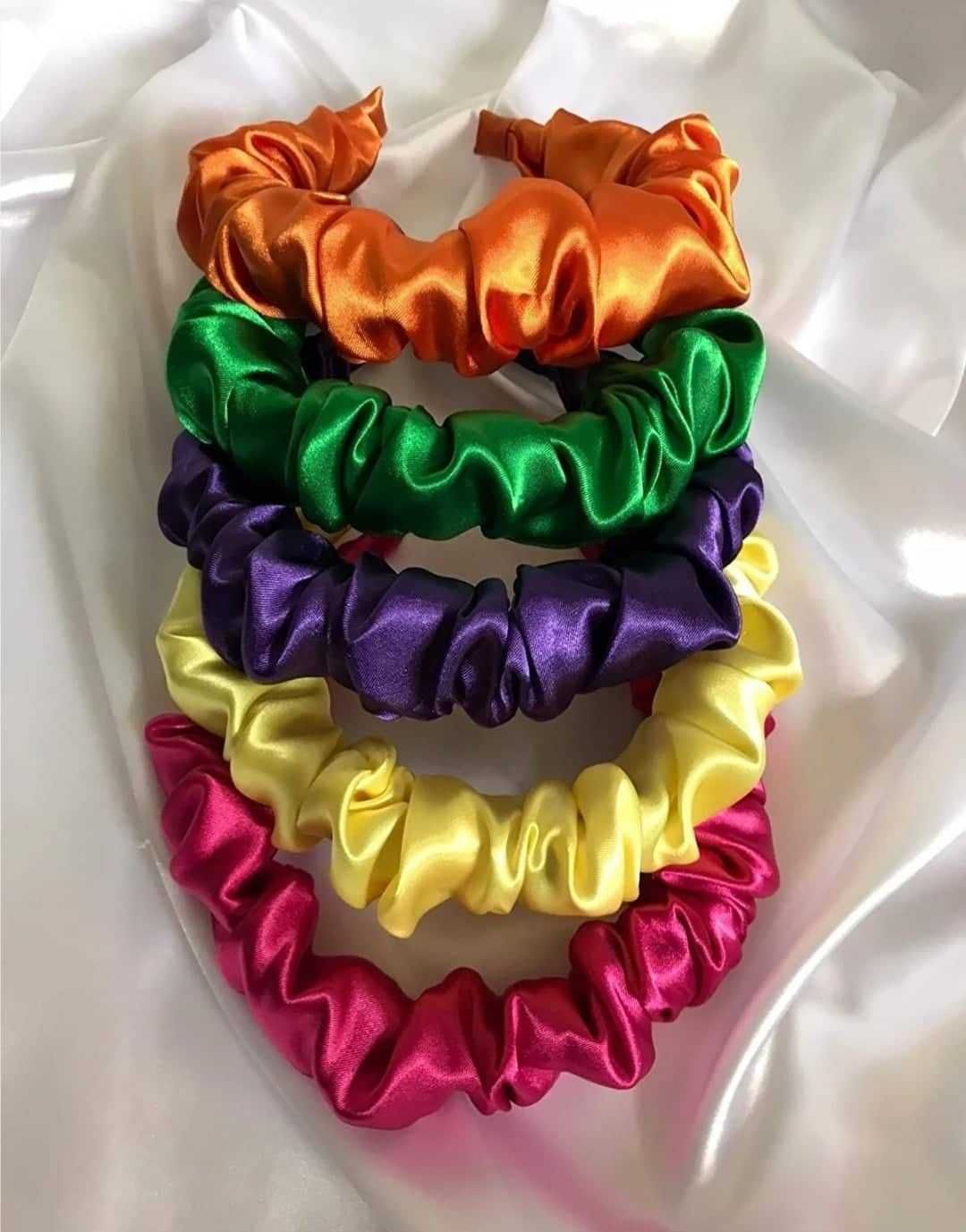 Women's Pleated Colorful Hair Crowns