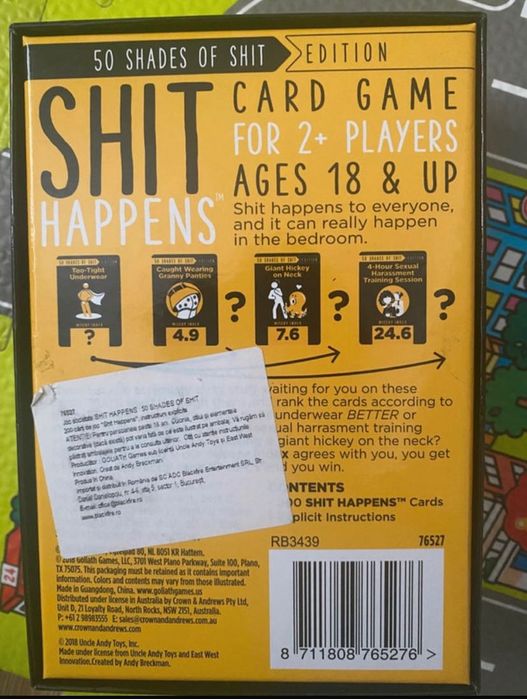 Shit happens - joc societate