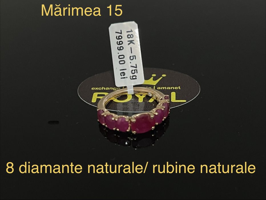 Bijuteria Royal CB : Inel dama aur 18k 5,75gr Diamante naturale rubine