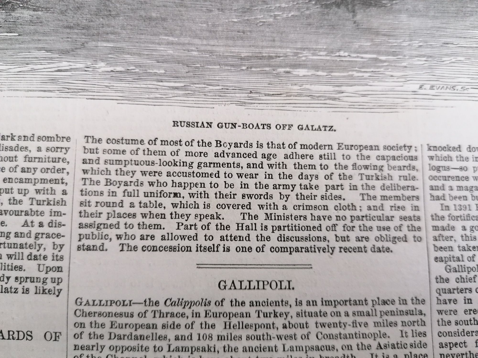 Ziar  1853 Galati London News original articole si litografie