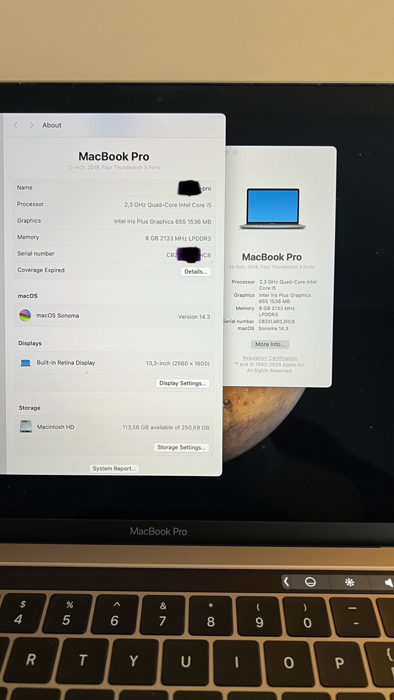 Macbook Pro 13.3 TouchBar i5 2018