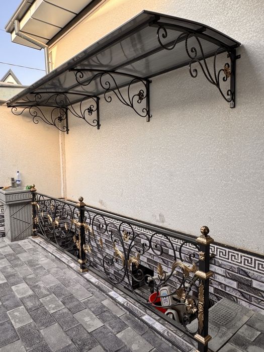 Навес ясиймиз леклан профнастилдан