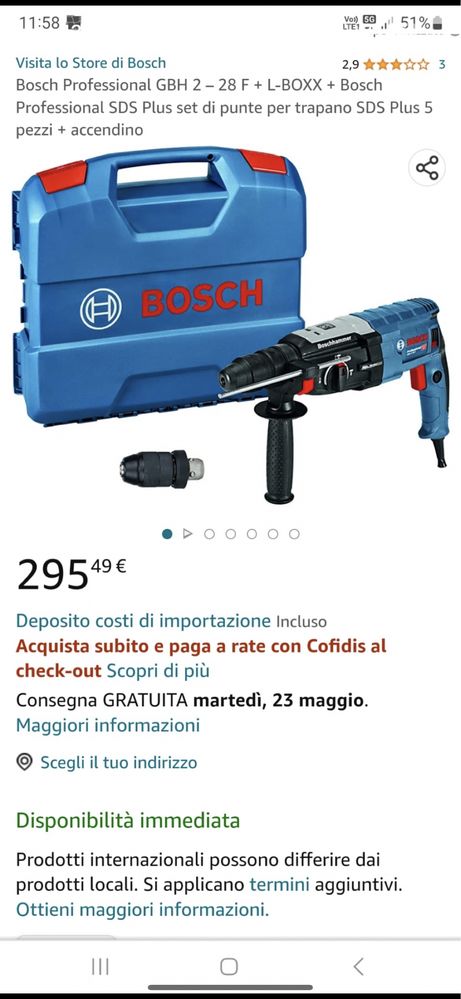 Bormasina Bosch GSB 16 RE professional