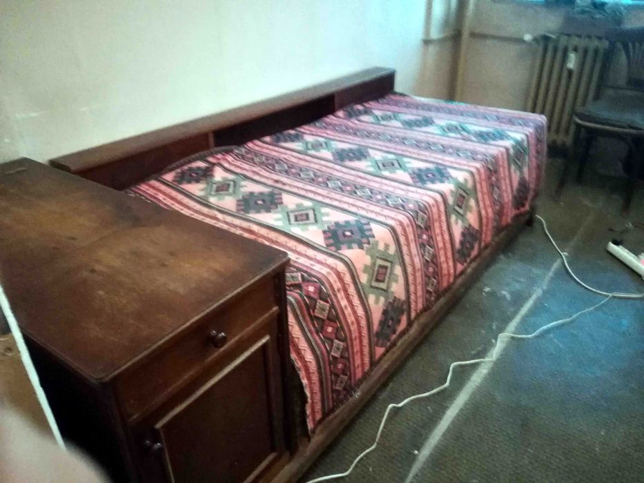 Pat Cadru de pat din lemn + someza + saltea 1 persoana adulta