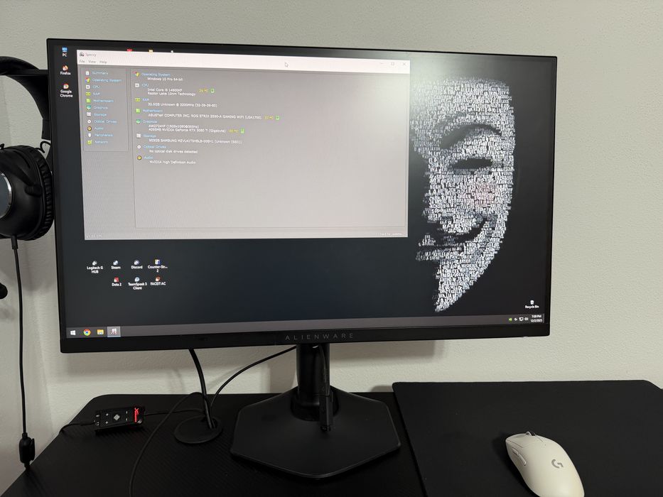 Pc gaming i9 14900kf rtx 3080ti monitor 360hz 27inc