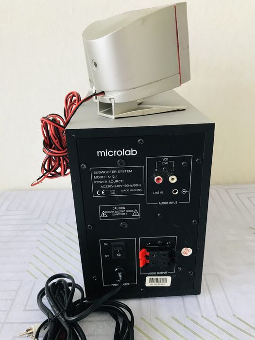 microlab x1-2/1 сабвуфер и колонки