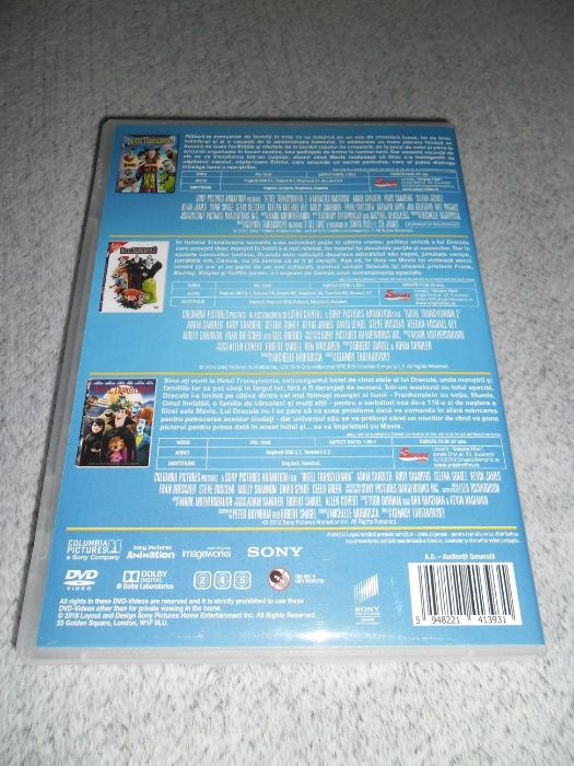 Hotel Transylvania 1, 2, 3 - DVD desene animate dublate limba romana